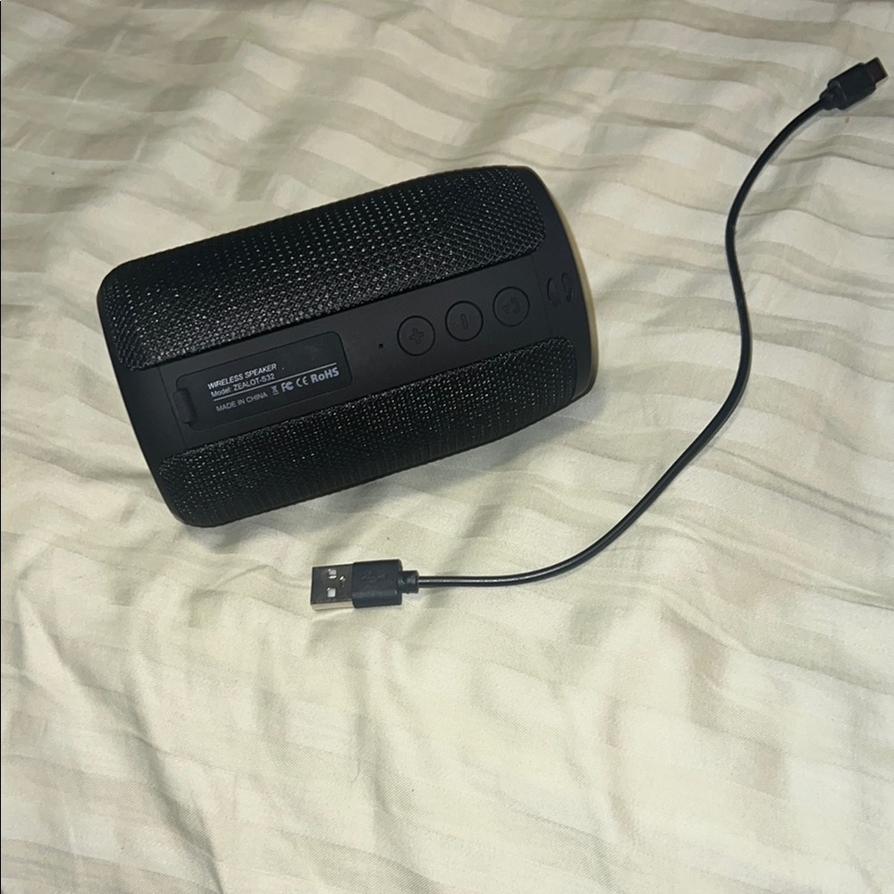 Black Portable Bluetooth Speaker